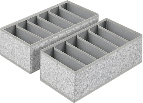 Homsorout Schublade Organizer für Unterwäsche 2 Stück Schrank Organizer Stoff Kleiderschrank Organizer zum Aufbewahren von Unterwäsche, Socken, Krawatten, Gürtel und Andere Zubehörteile
