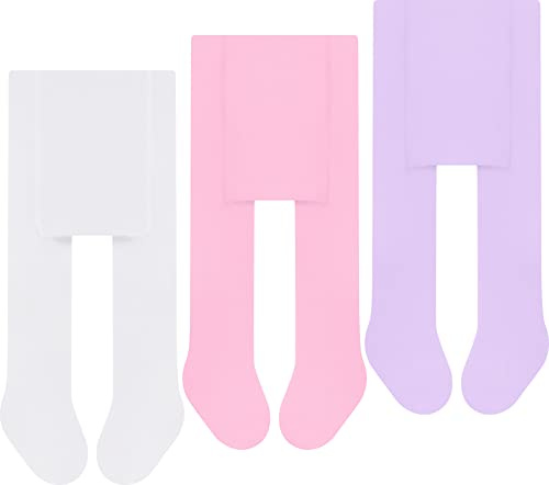 L&K-II Pack de 3 leotardos para bebé niña y niño leotardos de punto multicolor 2766A 62-68