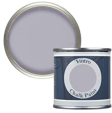 Vintro Paint | Lilac Chalk Paint | Furniture Paint | Shabby Chic | Ultra Matt Finish | 125ml (125ml, Amethyst - Lilac)