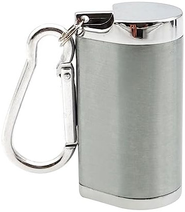 URFEDA Zigaretten Taschenascher,Edelstahl Mini Aschenbecher mit Karabinerhaken Geruchsdicht Taschenaschenbecher für Draußen mit Deckel Reise-Aschenbecher für Unterwegs mit Schlüsselanhänger