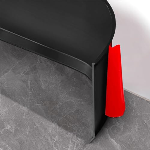 Hengrongshen Zócalo blando autoadhesivo, 10 cm x 6 m, zócalo autoadhesivo para cocina y baño, zócalo suave, tira de terminación autoadhesiva de PVC, listón flexible para el pie - Negro