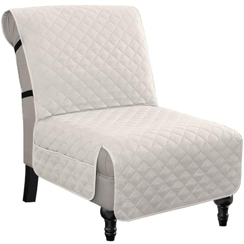 ELYSYSRL Imperméable Housses de Chaise sans Accoudoirs, 1 Place Housse de Fauteuil pour Accent sans Bras, Protege de Meubles Amovible Lavable pour Salon Chambre Hôtel (Color : #6)