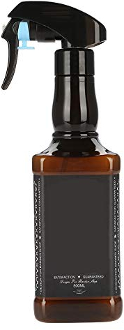 Botella Pulverizadora de Peluquería de Plástico, Pulverizador Con Gatillo de Niebla de Agua de 500ml, Botella de Peluquería Recargable Para Barberos, Corte de Pelo En Casa(Marrón)