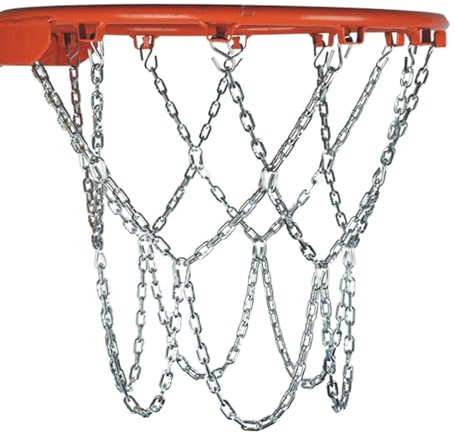 Geflochtenes Standard-Basketballnetz, Stahlkettennetz für Basketballkorb, robuste Kette, Basketballnetz, Ersatz, Metallkette, Basketballnetz