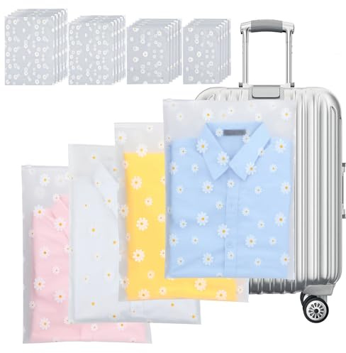 AiQInu 20 Piezas Bolsas de Almacenamiento de Viaje | Bolsas Zip Grandes, Bolsa de Transparente, Multifunción Bolsa Organizador(4 tamaños)