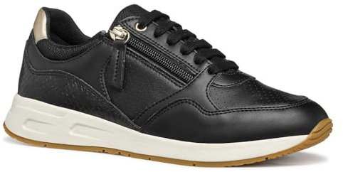 Geox Women D Bulmya B Sneaker, Black, 5 UK