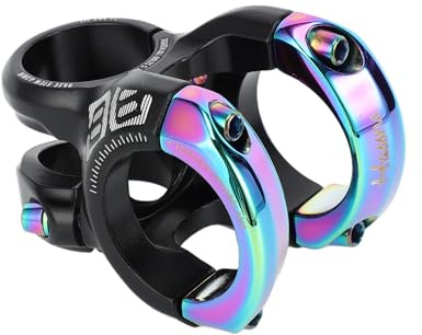 INFINAUTO Manillar Corto de Bicicleta de Montaña Potencia de 35mm 40mm MTB BMX Fixie Gear Cycling Potencia Corta de Ciclos con Elevación de 0 Grados Color Negro Variado 1 pc