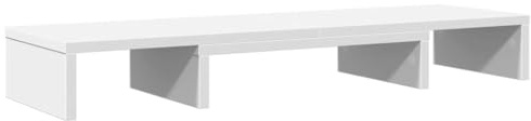 vidaXL Monitorständer Verstellbar Weiß 80x24x10,5 cm Holzwerkstoff