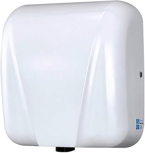 JDSHFEN Asciugamani Elettrico ad Aria Calda Elettrico a Parete con sensore Automatico Asciugatura Rapida in 10 Secondi Riscaldamento a Temperatura costante e,Bianco