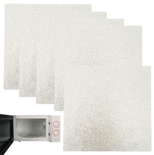 SGERUFZ 5 pièces Plaque Mica pour Micro-ondes, Couvercle de Guide d'ondes, Pièces de Réparation Universelles pour Micro-ondes (13 x 13 cm)