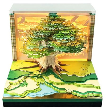 3D-Kalender 2025, 3D-Notizblock, zum Abreißen, kreativer Zeitmesser, Kalender 2025, magischer Baum, Papierschnitzerei, mehrfarbig, DIY-Notizen, Urlaub, Valentinstag, Weihnachten, Neujahrsgeschenk