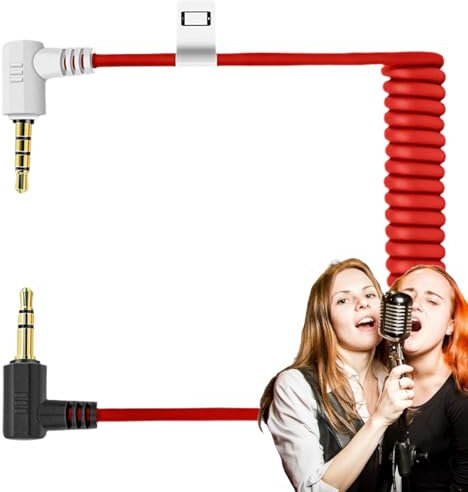 Générique Câble Microphone - Câble Enceinte | Adaptateur Microphone 3,5mm avec Connexion Stable pour Haut-parleur d'Ordinateur et Enregistrement Sonore