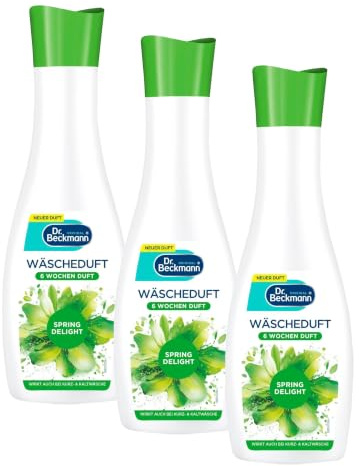 Dr. Beckmann Wäscheduft Spring | ohne Weichspüler | 3 x 250 ml | Duft-Depot-Technologie | Für alle Textilien & Programme | Dosierung je nach Duftintensität