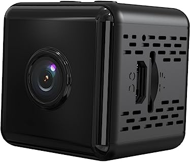 Mini Caméra de Nuit 1080p Abs Noir 150° pour Surveillance | Capteur Cmos 1/4 Pouce, 6 LED Infrarouges 940 Nm, Stockage Jusqu’à 128 Go et Batterie 1000 Mah