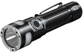 Fenix LD35R Lampe de poche rechargeable de travail/industrielle et extérieure | 1800 lumens | 337 m | 101+ heures maximum | Spot blanc | Éclairage latéral blanc/bleu/rouge | Interrupteur à bascule |