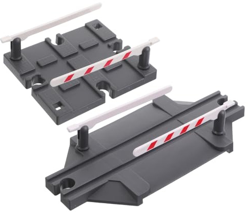 HEALSOPTHY 2pcs Train Track Building Toy Train Accessory Sturdy Plastic Railing Barriers Enhanced Play Experience Compatible Design Model Railway Scenery