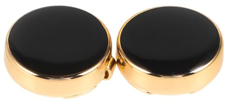 ibasenice Gemelos para Hombres de Kirsite Cubierta de Botón Negro para Camisa, Diseño Moderno y Elegante Adecuado para Reuniones Corporativas y Bodas