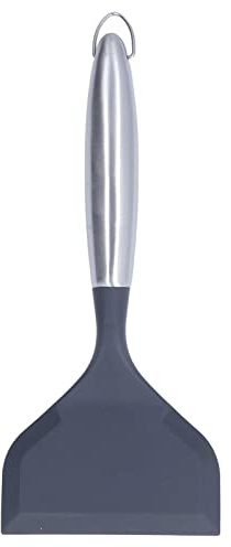 Spatola per friggere a bocca larga Spatola da antiaderente in acciaio inossidabile per pancake Cucine per pesce e famiglia Gel di silice in acciaio inossidabile 304 11,6 x 26,5 cm (Grigio(304#))