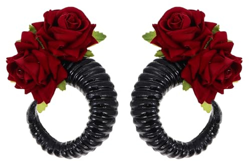 Angoily Ram Horn Hairband Gothic Decorative Cotton and Linen Headband Classical Style for Role-plays and Halloween Photography Props
