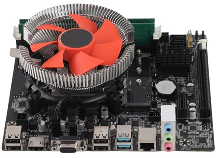 YUEHISY Set Scheda Madre B75, CPU I5 3470 Combinata, RAM DDR3 da 8 GB, Slot SSD M.2, 4 USB 3.0, Audio a 6 Canali, Ventola per PC Desktop da Ufficio Domestico