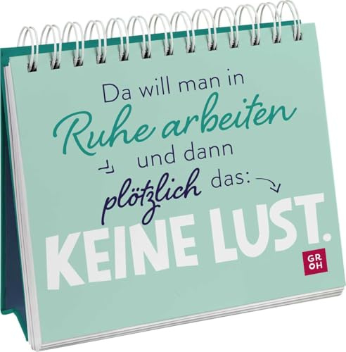 Da will man in Ruhe arbeiten und dann plötzlich das: keine Lust.: Lustiger Tischaufsteller mit Sprüchen fürs Büro. Das perfekte Geschenk für Kollegen! (Geschenke für Kolleg*innen)