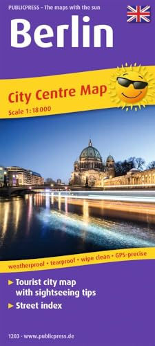 Berlin: Tourist City Centre map with sightseeing tips and Street index. 1:18000 (Stadtplan: SP)