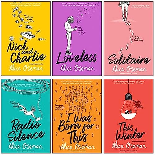 Alice Oseman - Set da collezione di 6 libri (Solitario, Loveless, This Winter, Radio Silence, Nick e Charlie, I Was Born for This)
