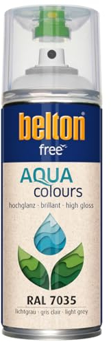 belton free Wasserlack RAL 7035 lichtgrau, hochglänzend, 400 ml - Geruchsneutral