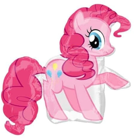 Jätte superformade folieballonger XL stor barns födelsedagsfest (Pinkie Pie 104 cm)