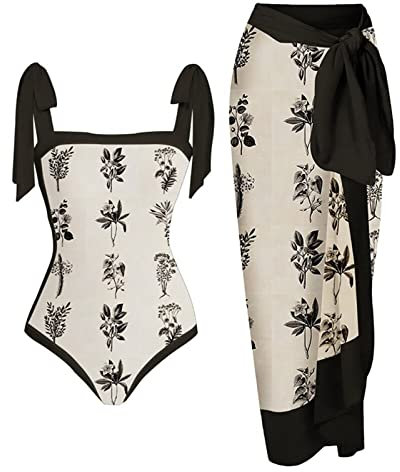 LAOSU Maillot De Bain 1 Pièce avec Jupe De Plage,D'Été Maillot Une Piece Armature,Maillot De Bain 2 Pièces,Maillot De Bain Corset,Haut Tankini Femme,Bikini Femme Enceinte