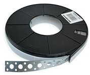 KARDONE - Feuillard 10 mètres ruban metallique perforé 5 trous 17mm x 0,7mm x 10m | Acier galvanisé flexible | Fixation gaines tuyauteries et bricolage