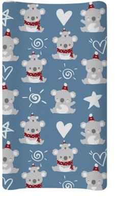 BYCHECAR Koala Junge Mädchen Baby Wickelauflage Bezug Säugling Neugeborene Wickeltisch Wickeltisch Wickelunterlage Blatt Abdeckung (Blau)