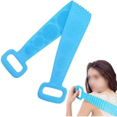 Silicone Body Scrubber Back Scratcher, Silicon Bath Towel, Back Scrubbers for Shower, Silicone Bath Shower Brush for Women and Men, Dead Skin Exfoliating Back Scrubber Facial Cleansing Brush