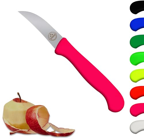 Solingen Messer, Kunststoffgriff - Premium Schälmesser, rostfreier Klinge, Chrom-Stahl, extra scharfes Küchenmesser, Dünnschliff & Handabzug, Made in Germany