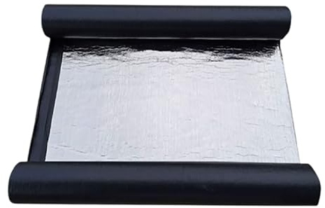 DRISSA Bitumenband,Reparaturband,Alu Folie Dichtungsband,Wetterfest Bitumen Aluband,für Dachleckage,für Rohr,Wand,Dachrinnen,Bootsreparatur(Size:3.28x3.28ft(1x1m))