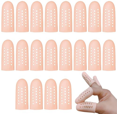 ZDL Protector de Dedos de Gel Transpirable,20PCS Protectores de Dedos,Protectores de Dedos de Gel,Mangas de Dedo,para dedo gatito,Agrietamiento de dedos,Artritis de dedos y más