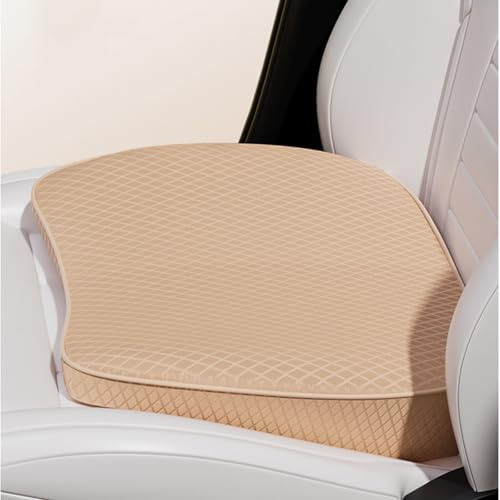 2 en 1 Coussin Siege Auto Voiture Conducteur de Qualité Supérieure ou Oreiller de Soutien Lombaire - Mousse à Mémoire de Forme de 8 cm - Soulagement des Douleurs au Coccyx et au Dos,Beige