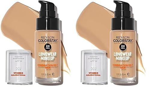 Revlon ColorStay Longwear Makeup for Combination/Oily Skin, SPF 15, 250 Fresh Beige, 30ml (Packung mit 2)