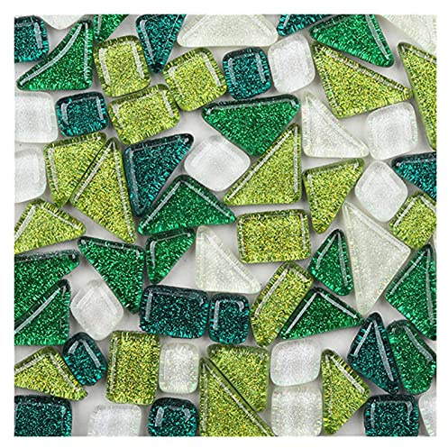 Mosaicos Manualidades, Teselas Para Mosaicos 1000 g de brillo brillante mosaico de vidrio azulejos 1 cm cuadrado vs forma irregular BRICOLAJE MOSAICA MATERIALES MATERIALES MOSAICA PIEDRAS PARA DIVERTI