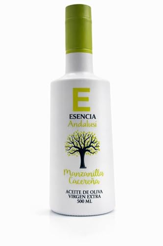 Aceite de Oliva Virgen Extra Manzanilla Cacereña 500 ml – AOVE Premium de Andalucía – Extracción en Frío – Aceite Gourmet para Cocina y Degustación – Esencia Andalusí