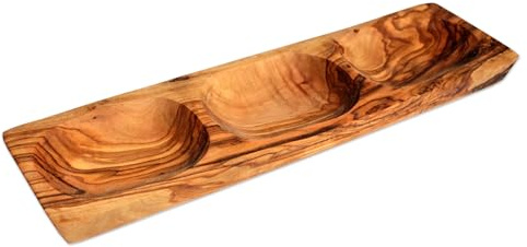 SeleXions® Cuenco antipasticio 3 madera de olivo 35 x 10,5 x 2,4 cm