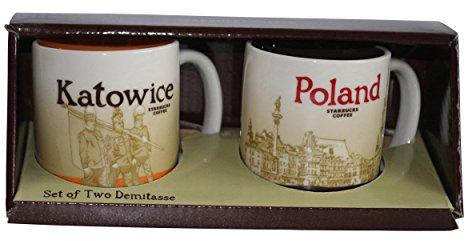 Starbucks Mug Katowice/Pologne Ensemble de deux café Demitasse Café Katowice Pologne Espresso