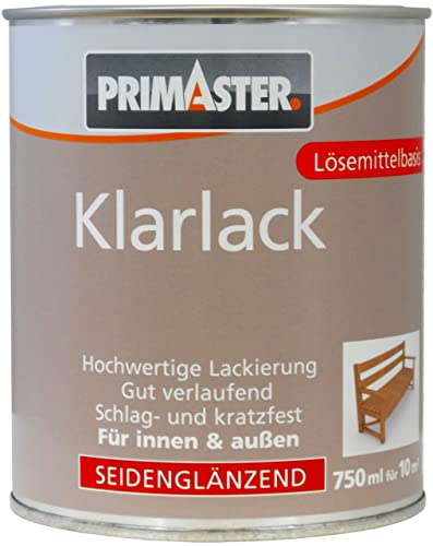 Primaster Klarlack 750ml Farblos Seidenglänzend Decklack Versiegelung Holzlack