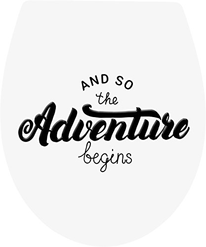 Cornat WC-Sitz Adventure - Außergewöhnliche 3D-Relief Optik - Pflegeleichter Duroplast - Quick up & Clean Funktion - Absenkautomatik / Toilettensitz / Klodeckel / KSDSC251