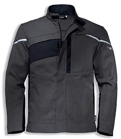 Uvex Perfexxion Premium Herren-Arbeitsjacke - Dunkelgraue Männer-Bundjacke - Mit Seitlichen Strechteinsätzen M