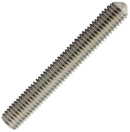 D2D | VPE: 20 Stück - Gewindestifte - Größe: M5 x 20 mm - nach DIN 914 mit Innensechskant (ISK) und Kegelkuppe aus Edelstahl A2 / V2A - Madenschrauben