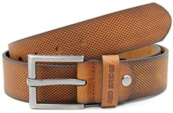 Redbridge Herren Gürtel Echtleder Ledergürtel Leather Belt Scratched Honeycomb