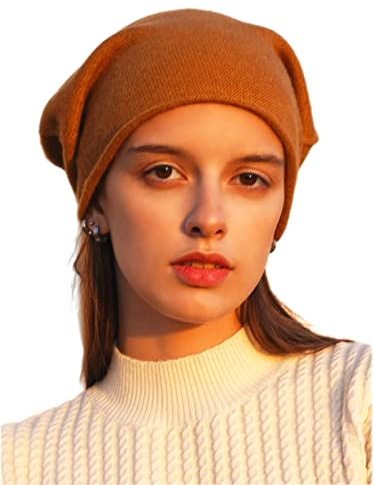 Prettystern Rollkante Damen lässig Kaschmir Cashmere Beanie Mütze