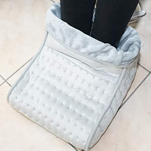 REPLOOD Calientapiés eléctrico de 100 W, calentador de pies, calentamiento rápido, relleno interior lavable (hielo)