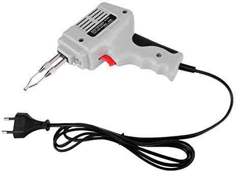 Kuuleyn Pistolet de Fer à souder, équipement de soudage électrique, Outil de soudage à la Main de Pistolet de Fer à souder électrique EU 220V 100W avec Fil de Soudure et lumières